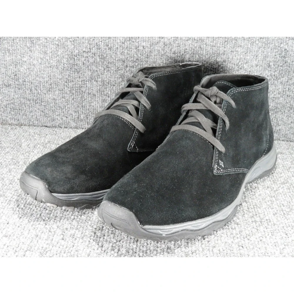Eddie Bauer Chukka Boots Men's 12 Departure Black Suede 3387-100 Lace Up Nice